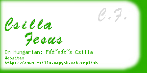csilla fesus business card